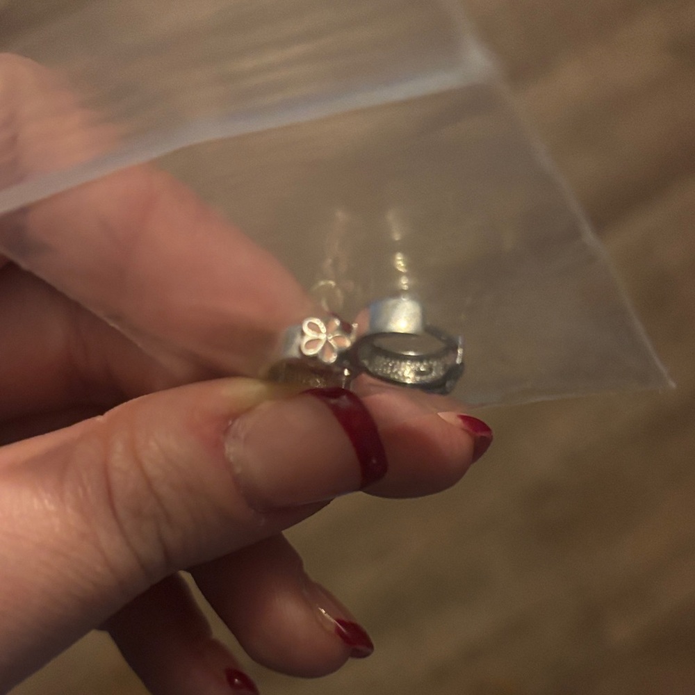 Silver Flower Kids Ring Set